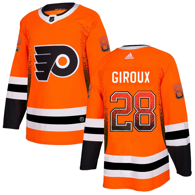Philadelphia Flyers #28 Claude Giroux Orange Drift Fashion Stitched Jersey - Zenithce