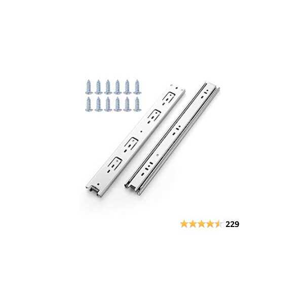 Deshitong 5 pairs full extension drawer slides mount ball bearing sliding - Zenithce