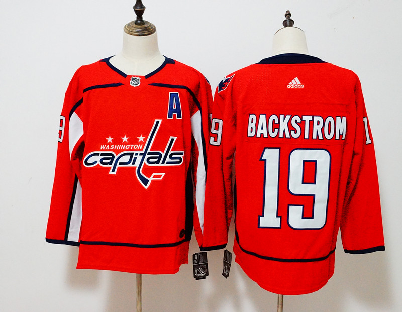 Washington Capitals #19 Nicklas Backstrom Red Stitched Adidas Jersey - Zenithce