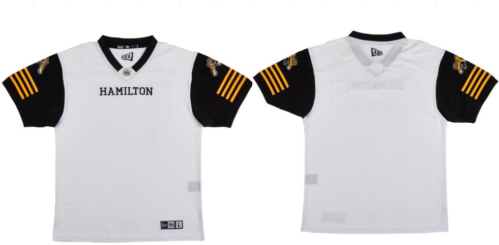 CFL Hamilton tiger cats Blank Crested Away White Jersey - Zenithce