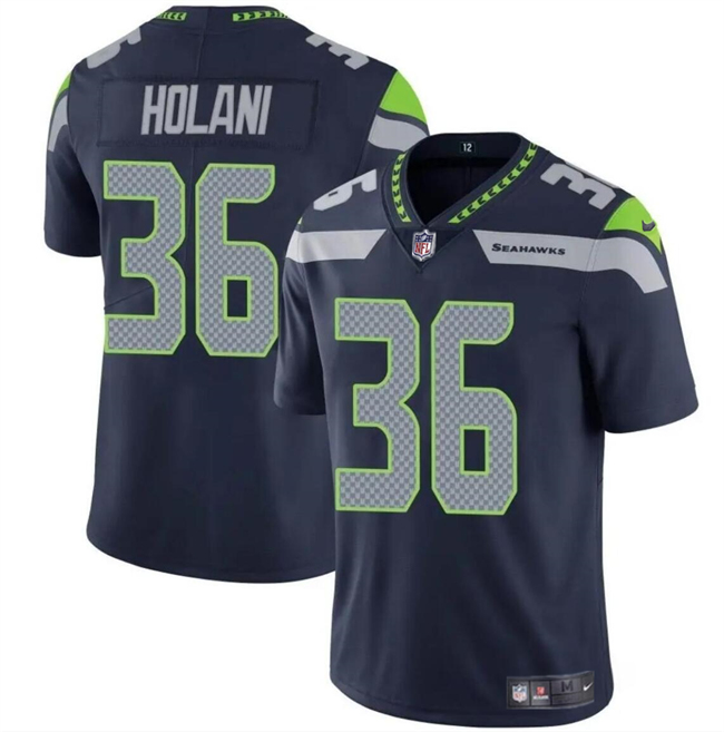 Seattle Seahawks #36 George Holani Navy 2024 Vapor Limited Stitched Jersey - Zenithce