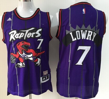 Toronto Raptors #7 Kyle Lowry Hardwood Classic Purple Swingman Jersey - Zenithce