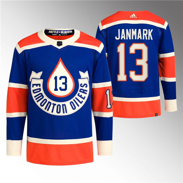 Edmonton Oilers #13 Mattias Janmark 2023 Royal Heritage Classic Primegreen Stitched Jersey - Zenithce