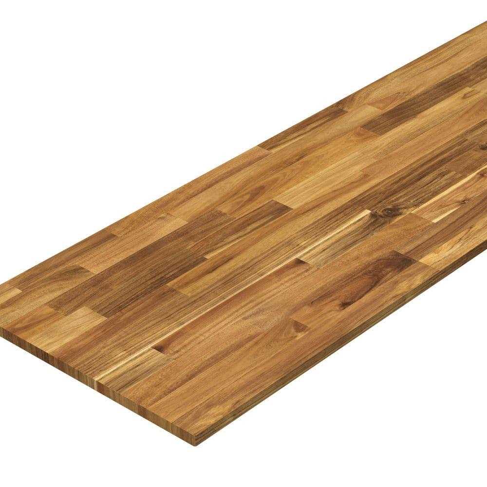 Interbuild Acacia 6 ft. L x 25 in. D 1.5 T Butcher Block Countertop - Zenithce