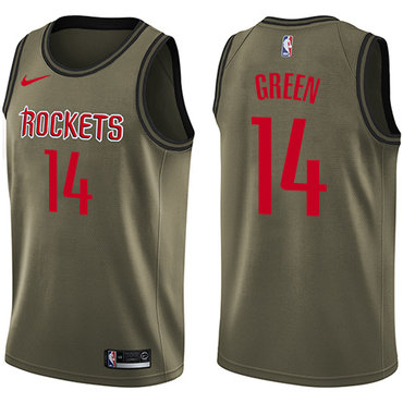 Houston Rockets #14 Gerald Green Green Salute to Service Swingman Jersey - Zenithce