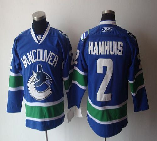 Canucks #2 Hamhuis Blue Stitched Jersey - Zenithce