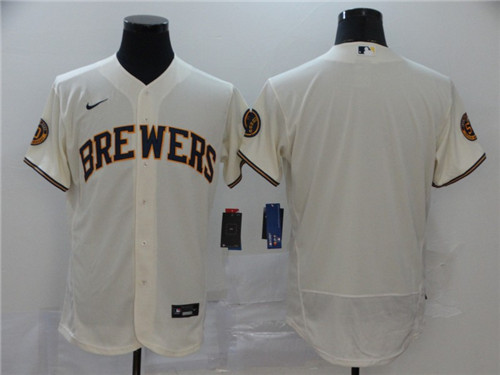 Milwaukee Brewers Blank 2020 White Flex Base Stitched Jersey - Zenithce