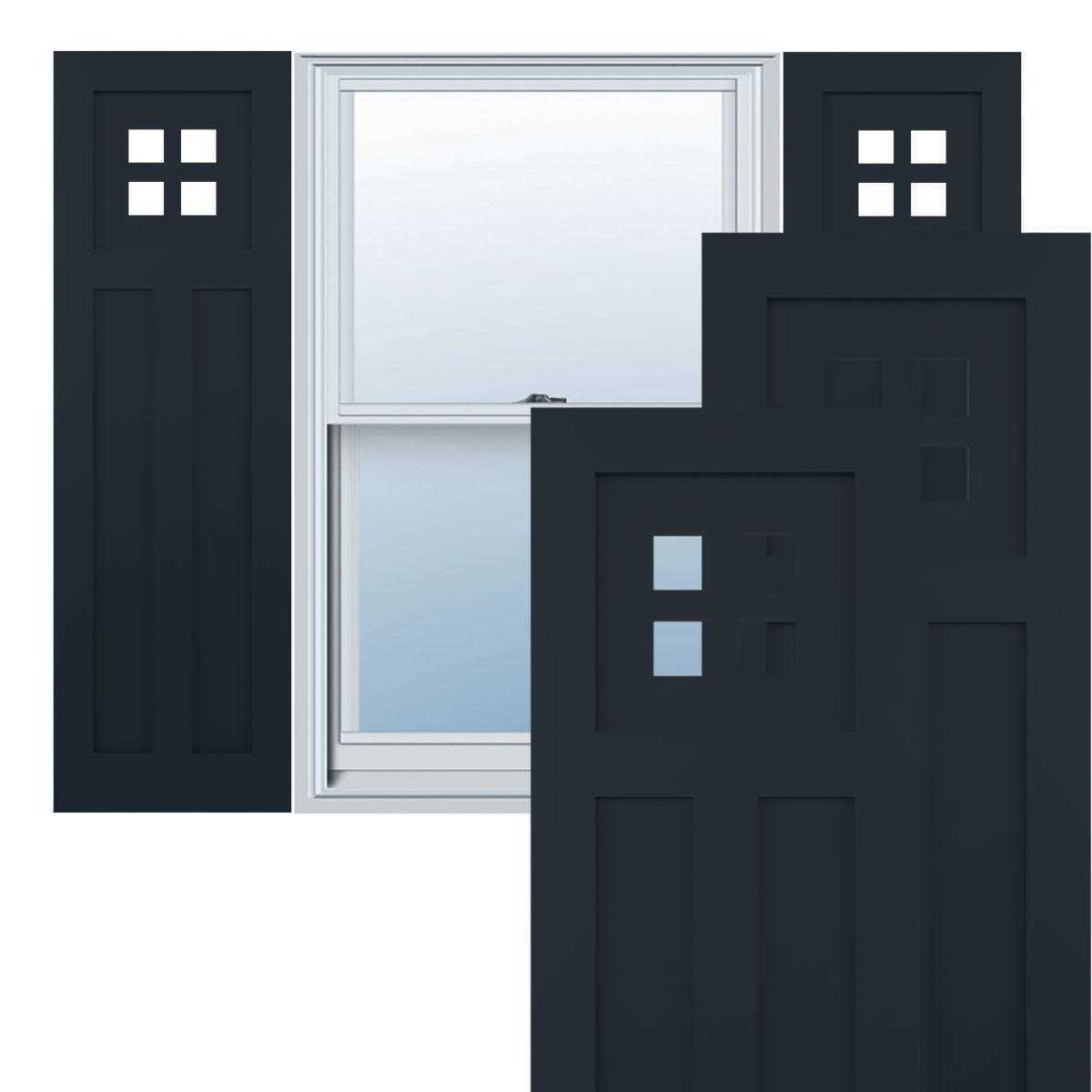 Ekena Millwork 12 inchw x 25 inchh True Fit PVC San Antonio Mission Style Fixed Mount Shutters - Zenithce