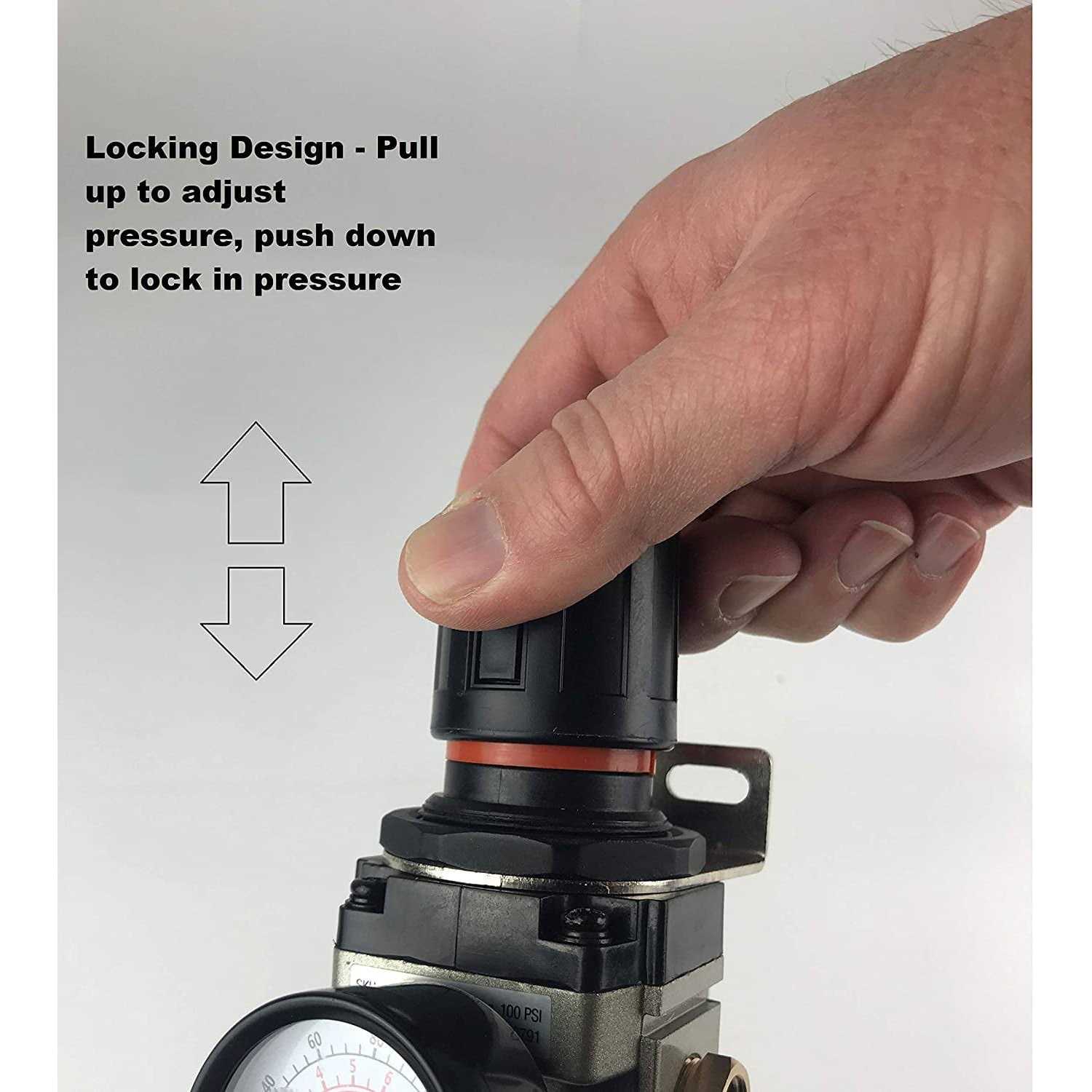 Primefit Filter Regulator Lubricator 3 in 1 Combo FRL3802G - Zenithce