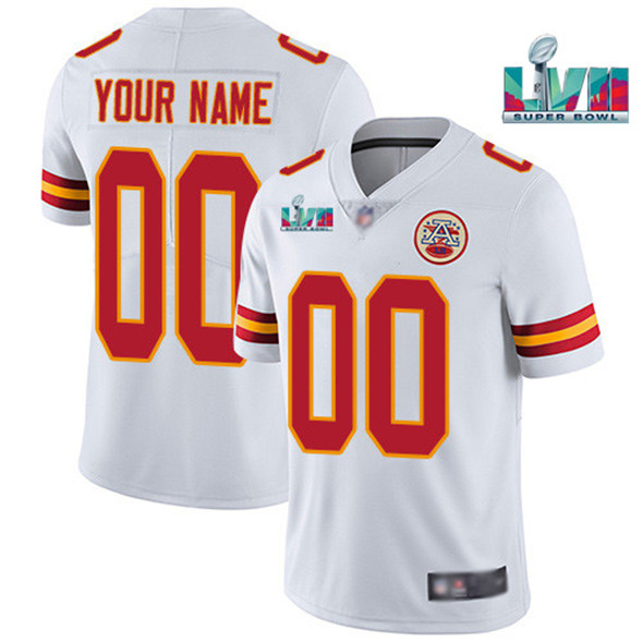 Kansas City Chiefs Custom White Super Bowl LVII Patch Vapor Untouchable Limited Stitched Jersey - Zenithce