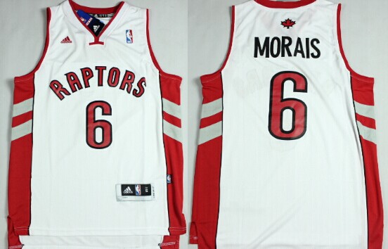 Toronto Raptors #6 Carlos Morais Revolution 30 Swingman White Jersey - Zenithce