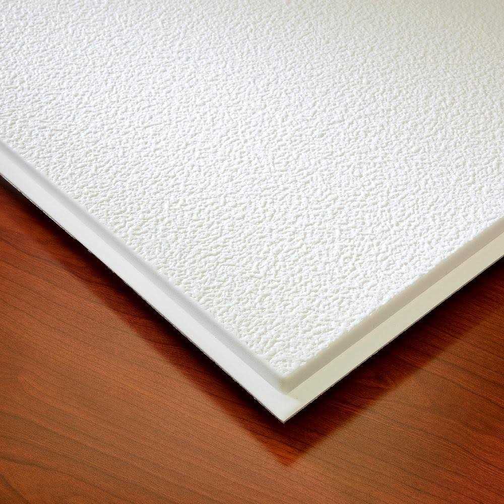 Genesis White Stucco Pro Revealed Edge Ceiling Tiles Easy Drop-in Installation Waterproof, Washable and Fire-Rated - Zenithce