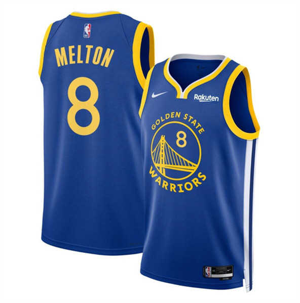 Golden State Warriors #8 De’Anthony Melton Blue Icon Edition Stitched Jersey - Zenithce