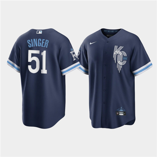 Kansas City Royals #51 Brady Singer 2022 Navy City Connect Cool Base Stitched Jersey - Zenithce