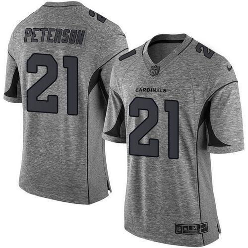 Cardinals #21 Patrick Peterson Gray Stitched Limited Gridiron Gray Nike Jersey - Zenithce