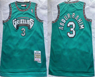 Memphis Grizzlies #3 Shareef Abdur-Rahim 1996-97 Green Hardwood Classics Soul Swingman Throwback Jersey - Zenithce