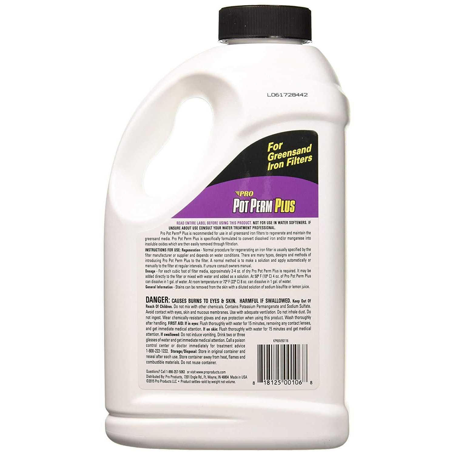 Pro Products KP02N Pot Perm Plus Greensand Iron Filter Regenerant - Zenithce