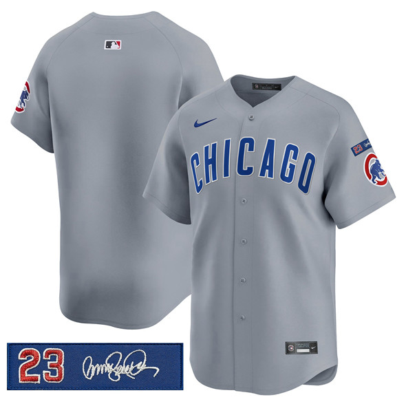 Chicago Cubs Blank Gray 'Ryne Sandberg Tribute' Vapor Limited V3 Stitched Jersey - Zenithce
