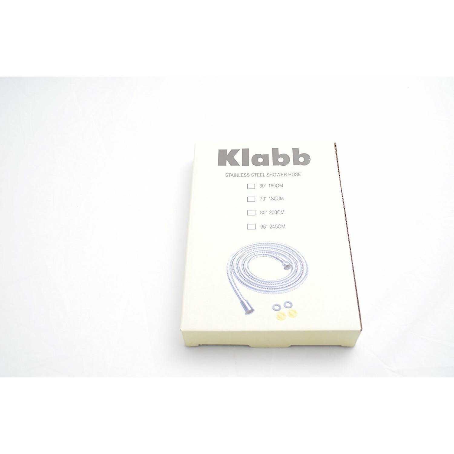 Klabb Shower Hose 59 Inches Extra Long Chrome Handheld Shower Head Hose With Brass insert and nut - Zenithce