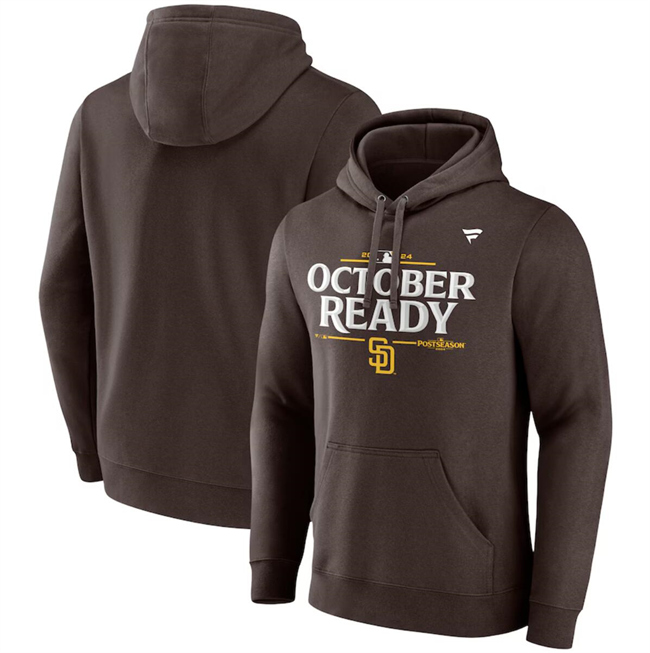 San Diego Padres Brown 2024 Postseason Locker Room Pullover Hoodie - Zenithce