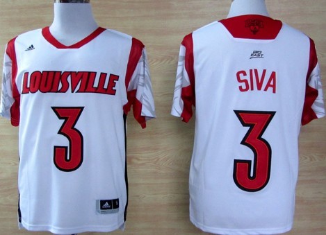 Louisville Cardinals #3 Peyton Siva 2013 March Madness White Jersey - Zenithce