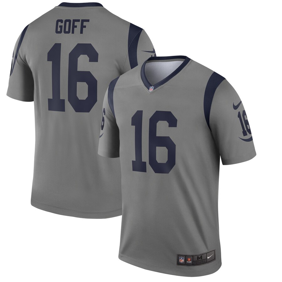 Los Angeles Rams #16 Jared Goff Gray Inverted Legend Stitched Jersey - Zenithce