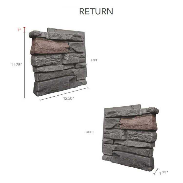 GenStone Stacked Stone Desert Sunrise 12 in. x 12 in. Faux Stone Siding Sample - Zenithce