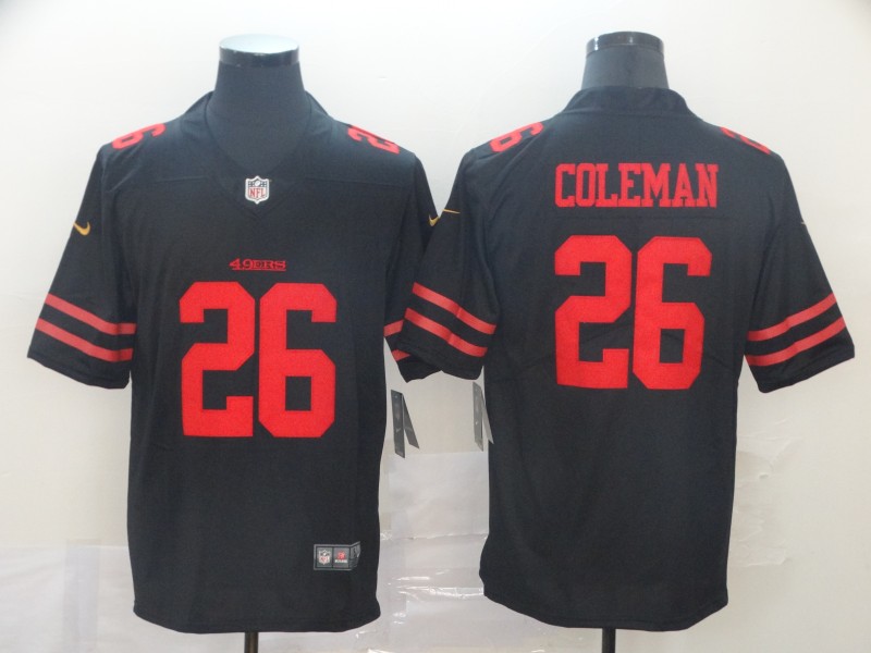 San Francisco 49ers #26 Tevin Coleman Black Vapor Untouchable Limited Stitched Jersey - Zenithce