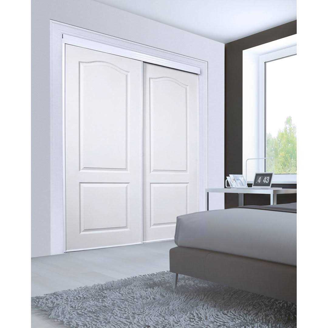 Paneled Manufactured Wood Primed Roman Top Smooth Interior Bi-Fold Door Masonite - Zenithce