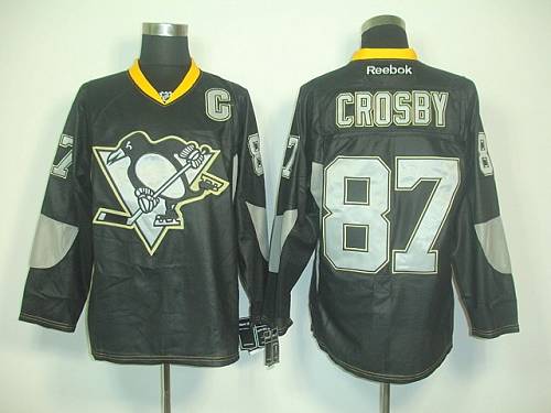 Penguins #87 Sidney Crosby Black Ice Stitched Jersey - Zenithce