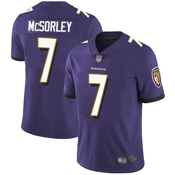 Baltimore Ravens #7 Trace McSorley Purple Vapor Untouchable Limited Jersey - Zenithce