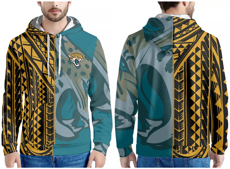 Jacksonville Jaguars Teal Black Gold Pullover Hoodie - Zenithce