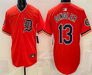 Detroit Tigers #13 Dillon Dingler Orange Limited Jersey - Zenithce