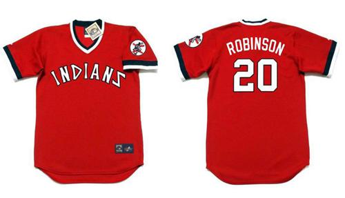 Indians #20 Eddie Robinson Red 1978 Turn Back The Clock Stitched Jersey - Zenithce