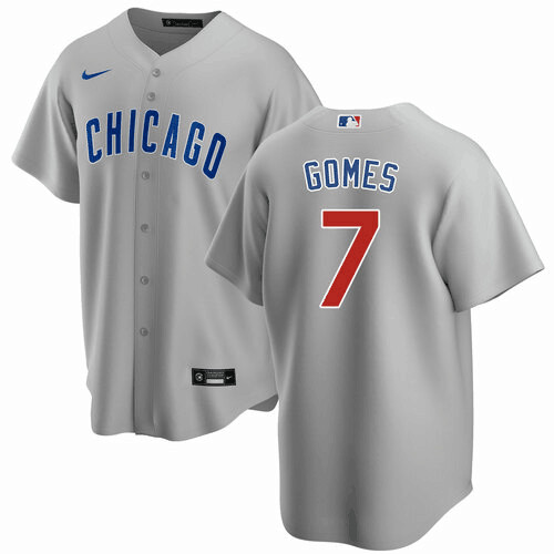 Chicago Cubs #7 Yan Gomes Gray Cool Base Stitched Baseball Jersey - Zenithce