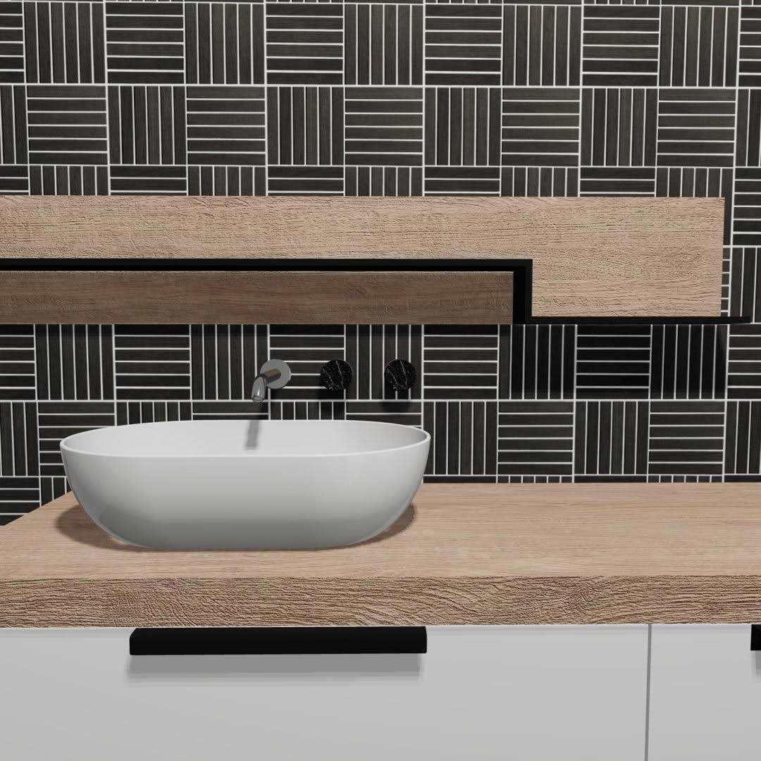 Harmony Grove 1 x 6 Porcelain Wood Look Mosaic Wall & Floor Tile PIXL - Zenithce