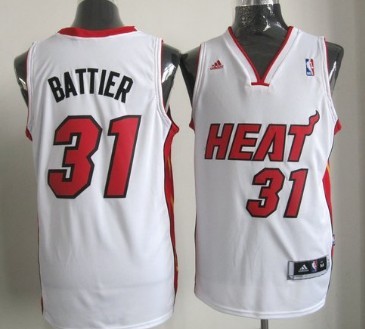 Miami Heat #31 Shane Battier Revolution 30 Swingman White Jersey - Zenithce