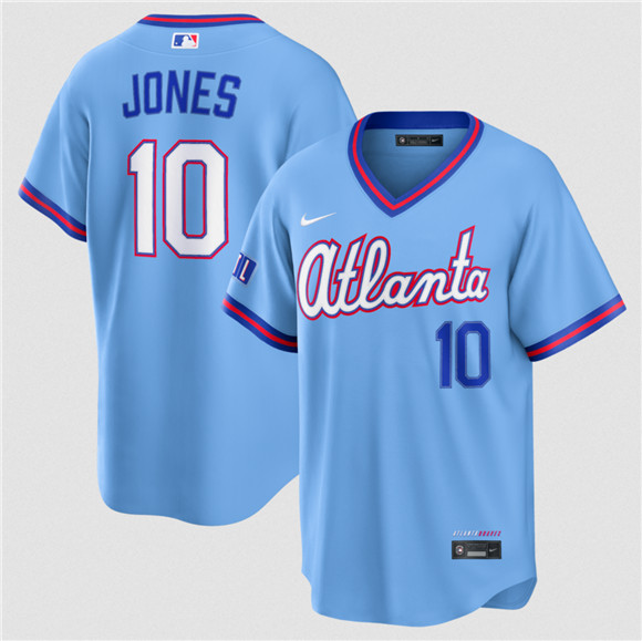 Atlanta Braves #10 Chipper Jones Powder Blue 2026 City Connect Stadium Stitched Jersey - Zenithce
