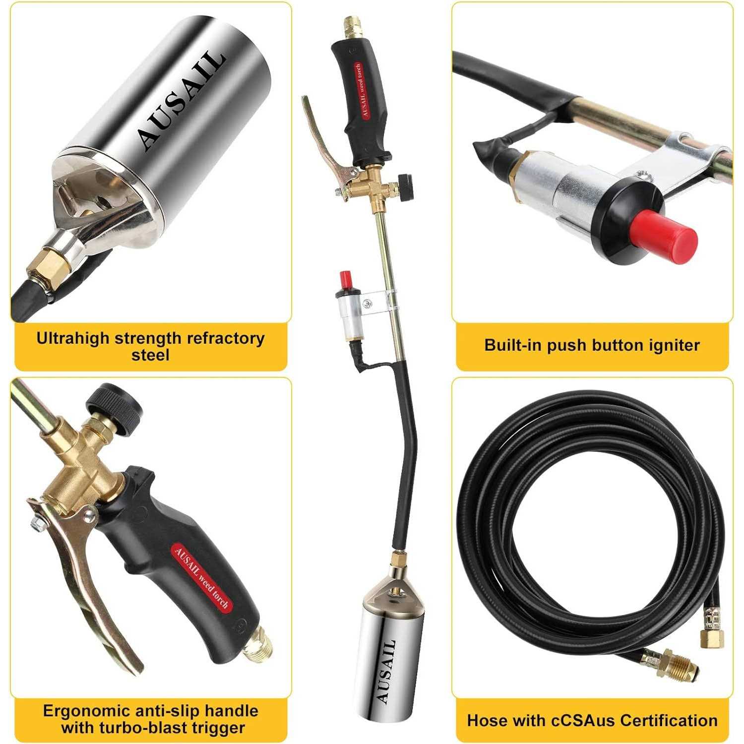 Propane Torch Hose Weed Burner Hose Weed Torch Hose Heating Torch Extension Hose - Zenithce