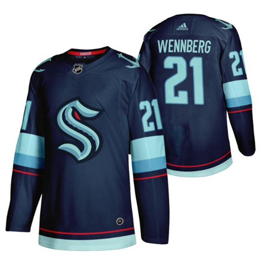 Seattle Kraken #21 Alex Wennberg Navy Stitched Jersey - Zenithce