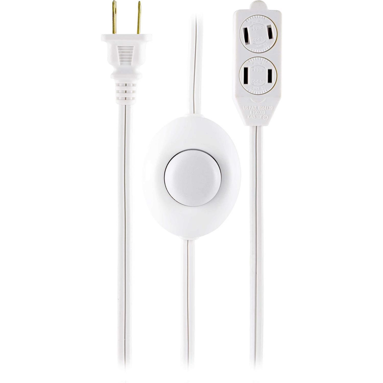 GE 3-Outlet 9 ft. Lamp Extension Cord with On/Off Switch 42803 - Zenithce