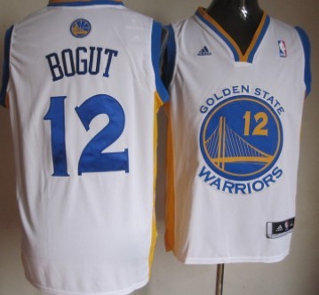 Golden State Warriors #12 Andrew Bogut Revolution 30 Swingman White Jersey - Zenithce