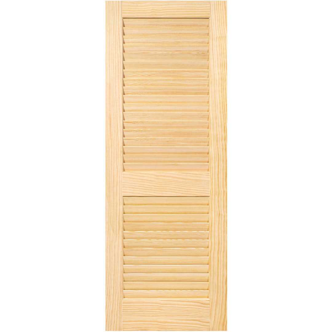 Kimberly Bay K-Rail Solid Knotty Pine Unfinished Barn Door Assembled Slab 84 in. x - Zenithce