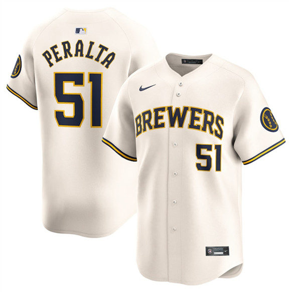 Milwaukee Brewers #51 Freddy Peralta Cream Limited Stitched Jersey - Zenithce