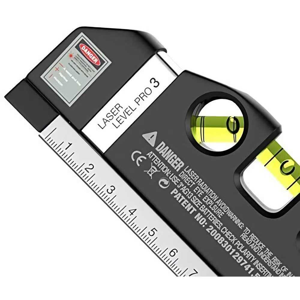 Laser Level Line Tool Multipurpose Laser Level Kit Standard Cross Line Laser Level Laser Line leveler Beam Tool with Metric Rulers 8ft/2.5M - Zenithce