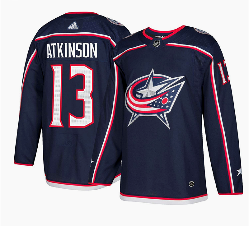 Columbus Blue Jackets #13 Cam Atkinson Navy Stitched Jersey - Zenithce