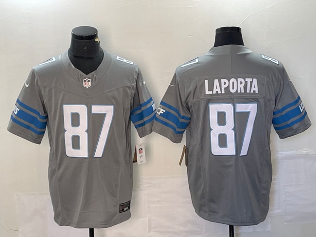 Detroit Lions #87 Sam LaPorta Gray 2023 F.U.S.E. Vapor Untouchable Limited Stitched Jersey - Zenithce