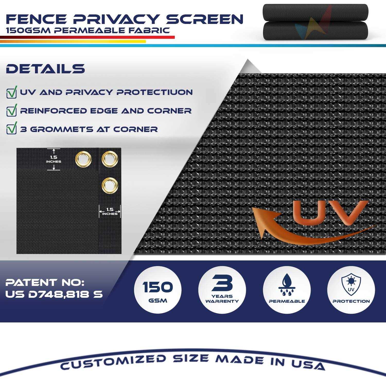 Windscreen4less Privacy Fence Screen Heavy Duty Brass - Zenithce