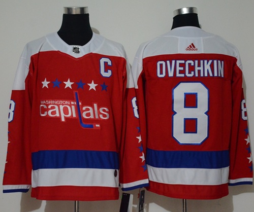 Washington Capitals #8 Alex Ovechkin Red Stitched Jersey - Zenithce