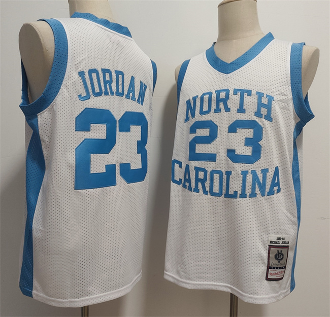 North Carolina Tar Heels #23 Michael Jordan White Throwback Stitched Jersey - Zenithce